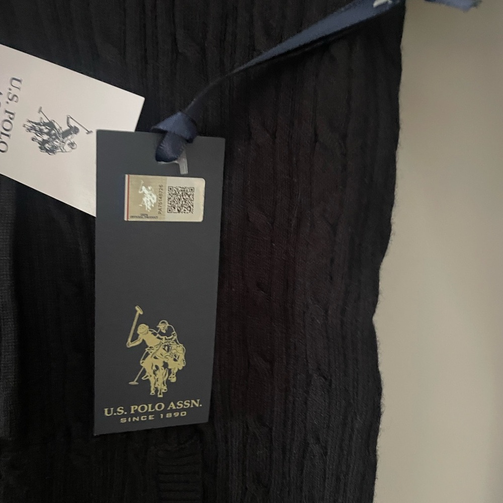 Polo Black Full Zip Cable-knit Hoodie, Small, NWT - Picture 5 of 9